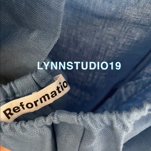 Reformation Starfruit Line Dress Blue - Picture 8 of 9